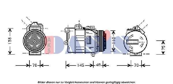 AKS DASIS Компрессор, кондиционер 851366N